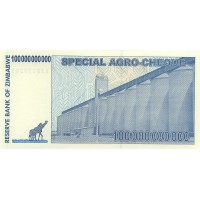 Банкнота Зимбабве 100000000000 долларов 2008