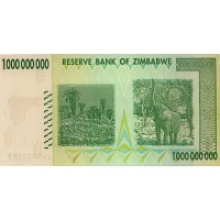 Банкнота Зимбабве 1000000000 долларов 2008