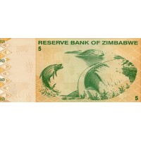 Банкнота Зимбабве 5 долларов 2009