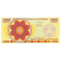 Банкнота Катанга 1000 франков 2013
