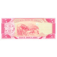 Банкнота Либерия 5 долларов 2003