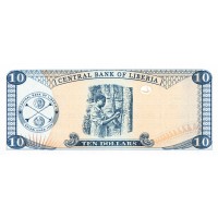 Банкнота Либерия 10 долларов 2003