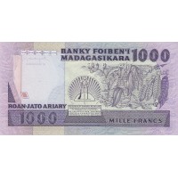 Банкнота Мадагаскар 1000 франков 1983
