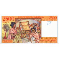 Банкнота Мадагаскар 2500 франков 1998