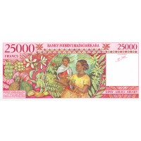 Банкнота Мадагаскар 25000 франков 1998 Серия А