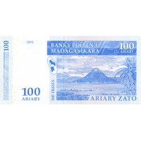 Банкнота Мадагаскар 100 ариари (500 франков) 2004 (Подпись 6)