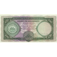 Банкнота Мозамбик 100 эскудо 1976 на 100 эскудо 1961