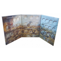 Альбом-планшет для памятных 5 и 10-рублевых монет, посвященных 70-летию Победы в Великой Отечественной войне