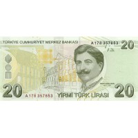 Банкнота Турция 20 лир 2009