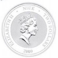 Монета Острова Ниуэ 2 доллара 2009 Трое из Простоквашино