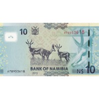 Банкнота Намибия 10 долларов 2015