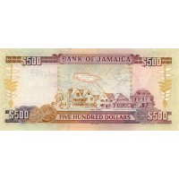 Банкнота Ямайка 500 долларов 2008