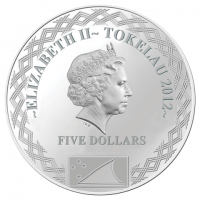 Монета Токелау 5 долларов 2012 Безграничная Любовь