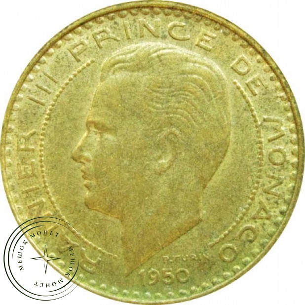 Монако 10 франков 1950