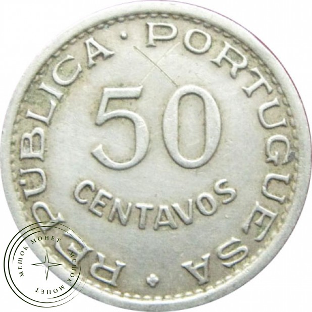 Ангола 50 сентаво 1950