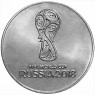 Монета 25 рублей Логотип Футбол 2018 в футляре (цвет: зеленый)