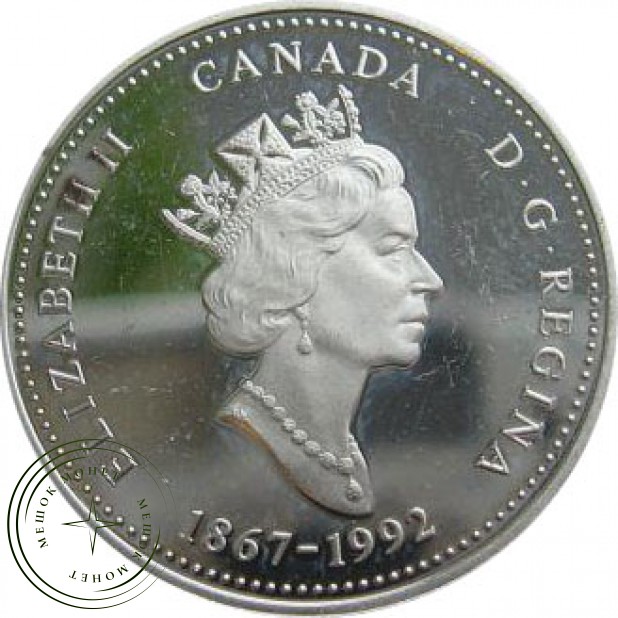 Канада 25 центов 1992 Юбилей конфедерации Манитоба