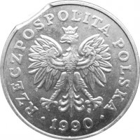 Польша 50 злотых 1990 Заводской брак.