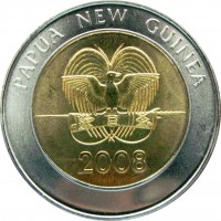 Монета Папуа—Новая Гвинея 2 кина 2008