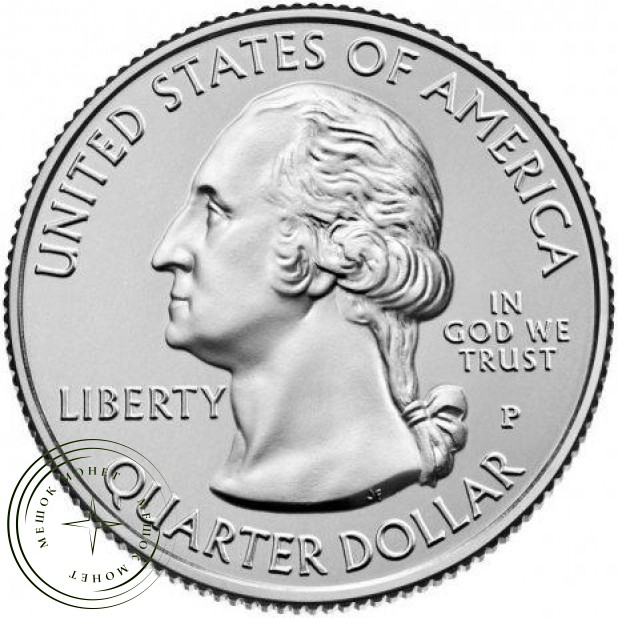 США 25 центов 2010 Йосемитский национальный парк (цветная эмаль)