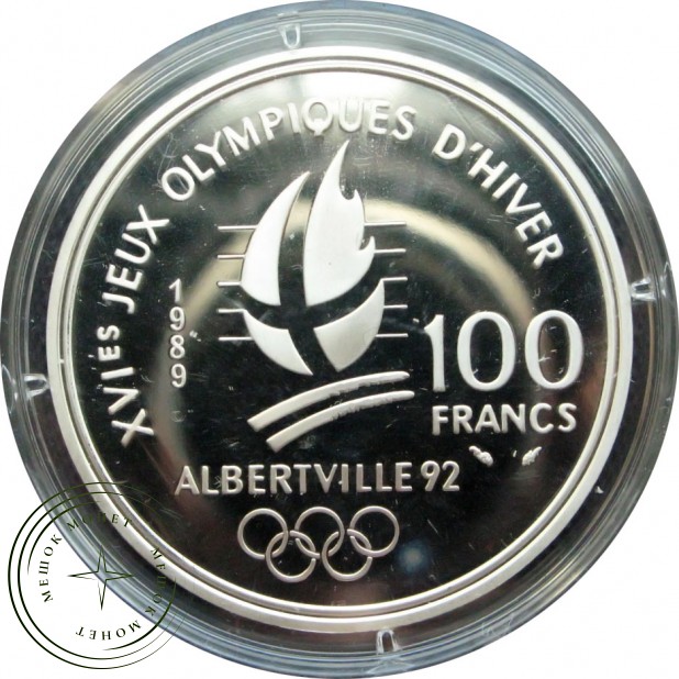 Франция 100 франков 1989 Парное фигурное катание