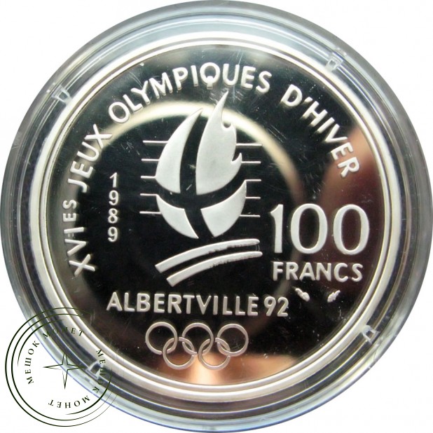 Франция 100 франков 1989 Горнолыжный спорт