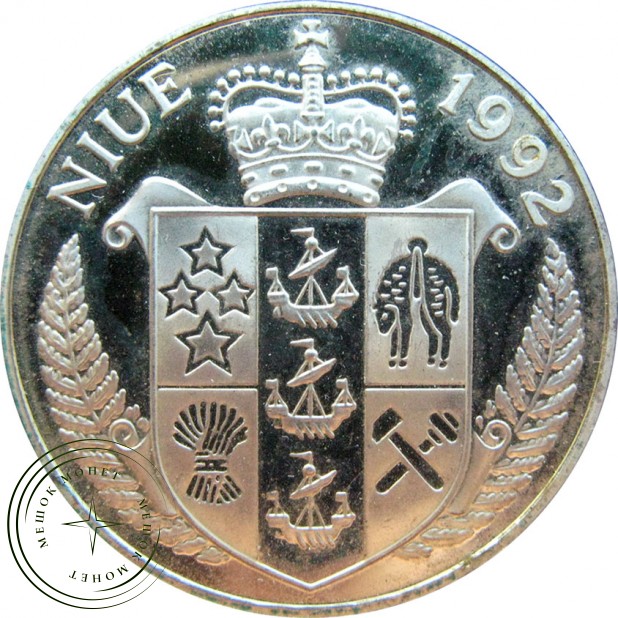 Остров Ниуэ 5 долларов 1992