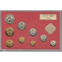 Годовой набор монет Госбанка СССР 1987 ЛМД