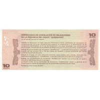 Банкнота Аргентина (Чако) Сертификат 10 песо 2001