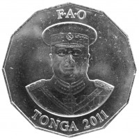 Монета Тонга 50 сенити 2011 ФАО