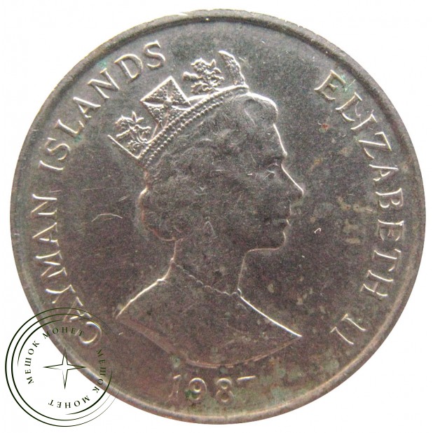 Каймановы острова 25 центов 1987