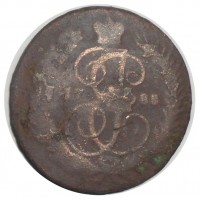 Монета 2 копейки 1788 ММ