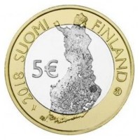 Монета Финляндия 5 евро 2018 Национальный парк Коли