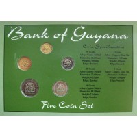 Набор монет Гайаны (5 монет)