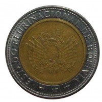 Монета Боливия 5 боливано 2010