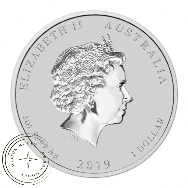 Австралия 1 доллар 2019 Год Свиньи