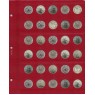 Универсальный лист для монет диаметром 23 мм (красный) в Альбом КоллекционерЪ