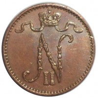 Монета 1 пенни 1909