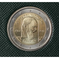 Ватикан 2 евро 2018 50 лет со дня смерти падре Пио