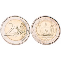 Монета Италия 2 евро 2018 70 лет конституции Итальянской Республики