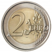 Монета Италия 2 евро 2018 70 лет конституции Итальянской Республики