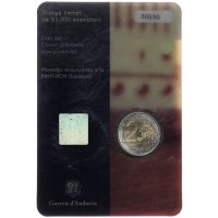 Монета Андорра 2 евро 2016 25 лет радио- и телевещания в Андорре (Буклет)