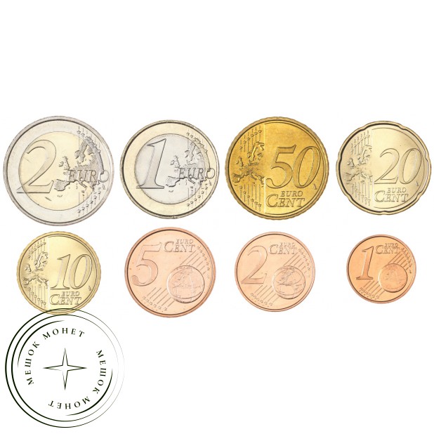 Эстония Годовой набор евро 2011 (8 шт)
