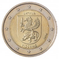 Монета Латвия 2 евро 2016 Видземе