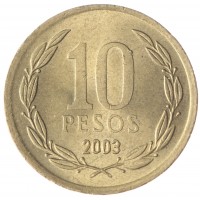 Чили 10 песо 2003