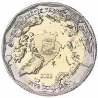 Арктические территории 5 долларов 2022 Белый медведь
