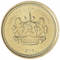 Монета Лесото 10 лисенте 2018