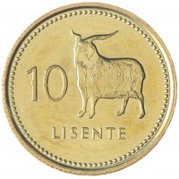 Монета Лесото 10 лисенте 2018