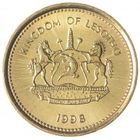 Монета Лесото 50 лисенте 1998
