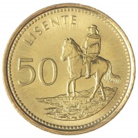 Монета Лесото 50 лисенте 1998